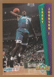 1992-93 Fleer Base Set Larry Johnson #292 card