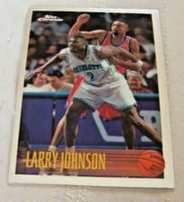 1996 Topps Chrome Larry Johnson #24 card