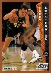 1992-93 Fleer Base Set Larry Krystkowiak #223 card