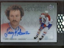 2023-24 Upper Deck Clear Cut Clearly Revered Autos Larry Robinson #CR-LR card