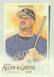 2020 Topps Allen & Ginter Base Set Larry Walker #345 card