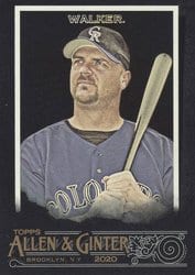 2020 Topps Allen & Ginter X Base Set Larry Walker #345 card