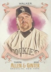 2021 Topps Allen & Ginter Base Set Larry Walker #9 card