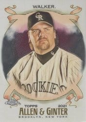 2021 Topps Allen & Ginter Chrome Base Set Larry Walker #9 card