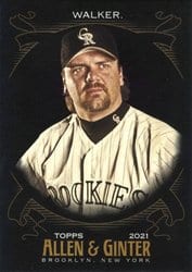 2021 Topps Allen & Ginter X Base Set Larry Walker #9 card