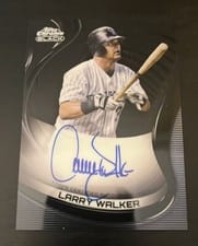 2021 Topps Chrome Black Autographs Larry Walker #CBA-LW card