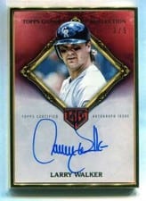 2024 Topps Gilded Collection Gold Frame Hall of Famers Autographs Larry Walker #HAFA-LW card
