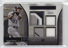 2024 Topps Museum Collection Single Player Primary Pieces Quad Relics Larry Walker #SPPQ-LW card