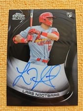 2022 Topps Chrome Black Autographs Lars Nootbaar #CBA-LN card