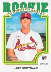 2022 Topps Heritage Rookie Performers Lars Nootbaar #RP-10 card