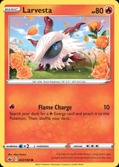Chilling Reign Larvesta #23 card