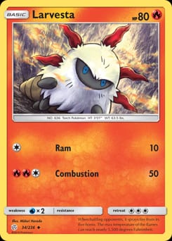 Cosmic Eclipse Larvesta #34 card