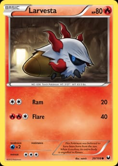 Dark Explorers Larvesta #20 card