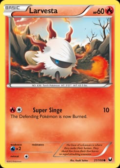 Dark Explorers Larvesta #21 card