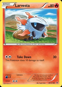 Noble Victories Larvesta #20 card