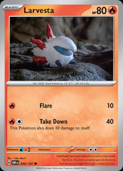 Obsidian Flames Larvesta #40 card
