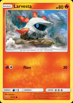 Shining Legends Larvesta #12 card