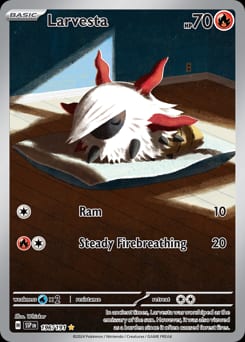 Surging Sparks Larvesta #196 card