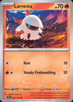 Surging Sparks Larvesta #24 card