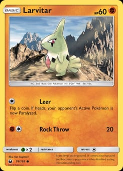 2018 Celestial Storm Larvitar #74 card