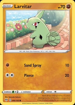 2020 Darkness Ablaze Larvitar #86 card