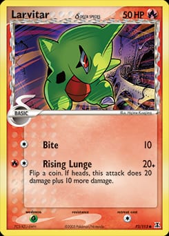 2005 Delta Species Larvitar δ #73 card