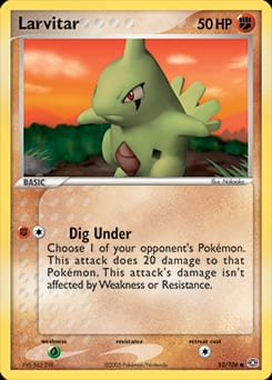 2005 Emerald Larvitar #52 card