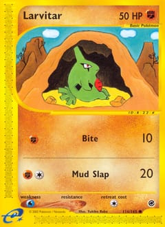 2002 Expedition Base Set Larvitar #116 card