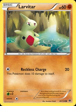 2016 Fates Collide Larvitar #40 card