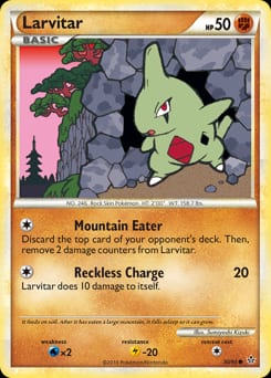 2010 HS—Unleashed Larvitar #50 card