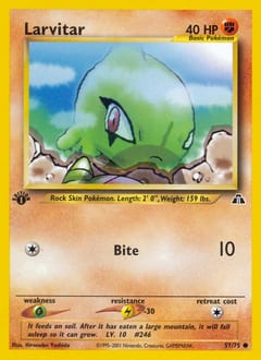 2001 Neo Discovery Larvitar #57 card