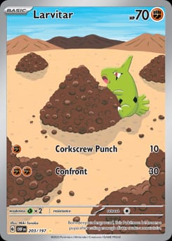 2023 Obsidian Flames Larvitar #203 card