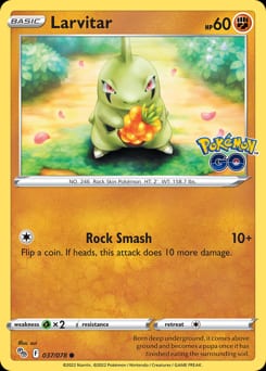 2022 Pokémon GO Larvitar #37 card