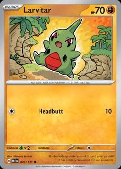2025 Prismatic Evolutions Larvitar #47 card