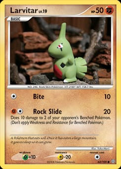 2008 Stormfront Larvitar #63 card