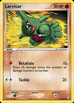 2005 Unseen Forces Larvitar #61 card