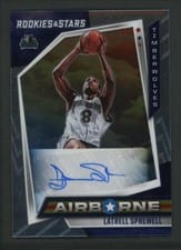 2021-22 Panini Chronicles Airborne Signatures Latrell Sprewell #AIR-LSP card