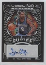 2021-22 Panini Obsidian Galaxy Autographs Latrell Sprewell #GA-LSP card