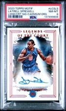 2023-24 Topps Motif Legends of the Court Signatures Latrell Sprewell #LCS-LS