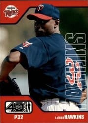 2002 Upper Deck 40-Man Base Set LaTroy Hawkins #377 card