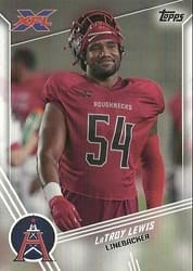 2020 Topps XFL Base Set LaTroy Lewis #119 card