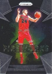 2018-19 Panini Prizm Fireworks Lauri Markkanen #11 card