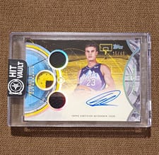 2025-26 Topps 3 Veteran 3 Patch Autographs Lauri Markkanen #V3A-LM card