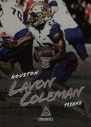 2018 Panini Luminance Base Set Lavon Coleman #160 card