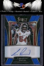 2021 Panini Select Signatures Select Lavonte David #SSP-LDA card