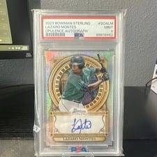 2023 Bowman Sterling Opulence Autographs Lázaro Montes #SOA-LM card