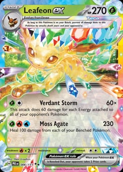 2025 Prismatic Evolutions Leafeon ex #6 card