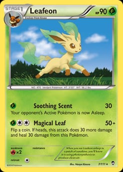 2014 Furious Fists Leafeon #7 card