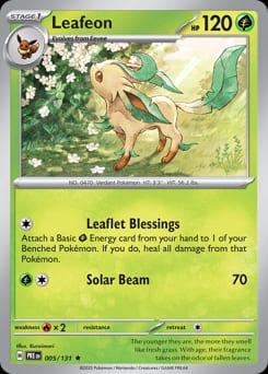 2025 Prismatic Evolutions Leafeon #5 card