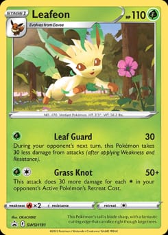 2019 SWSH Black Star Promos Leafeon #SWSH191 card